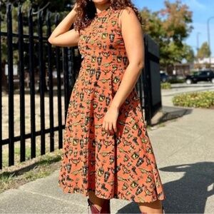 ISO (NOT FOR SALE) Nooworks Dahlia Dress in POTS Print Size Large